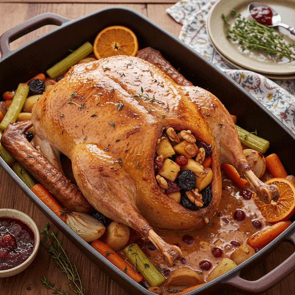 Gefüllter Gänsebraten