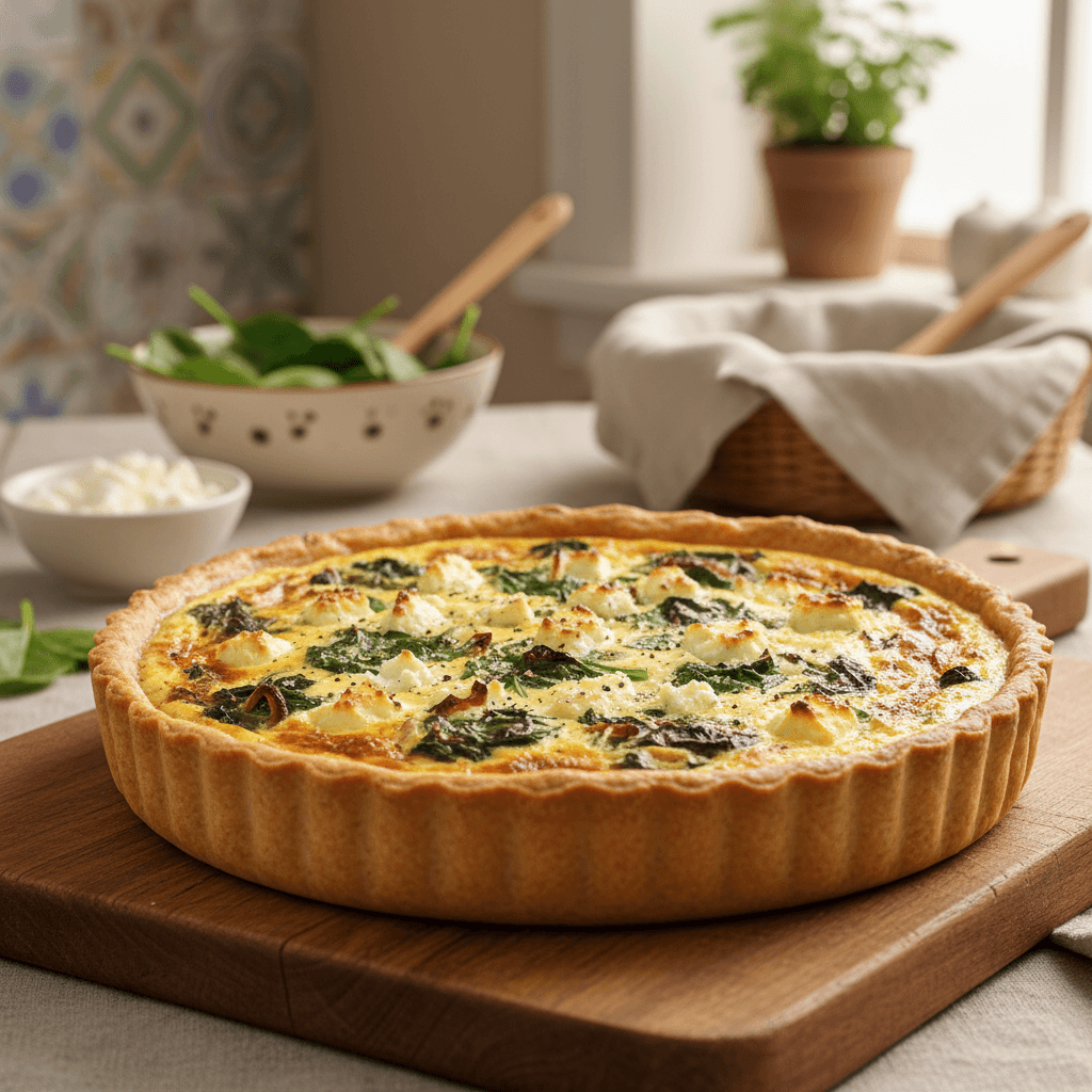 Spinat-Schafskäse Quiche