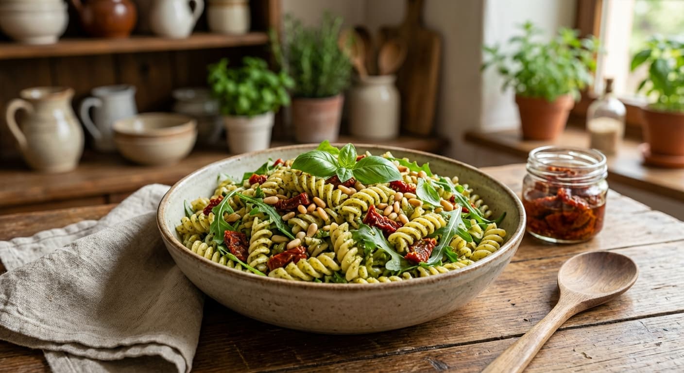 Nudelsalat mit Pesto