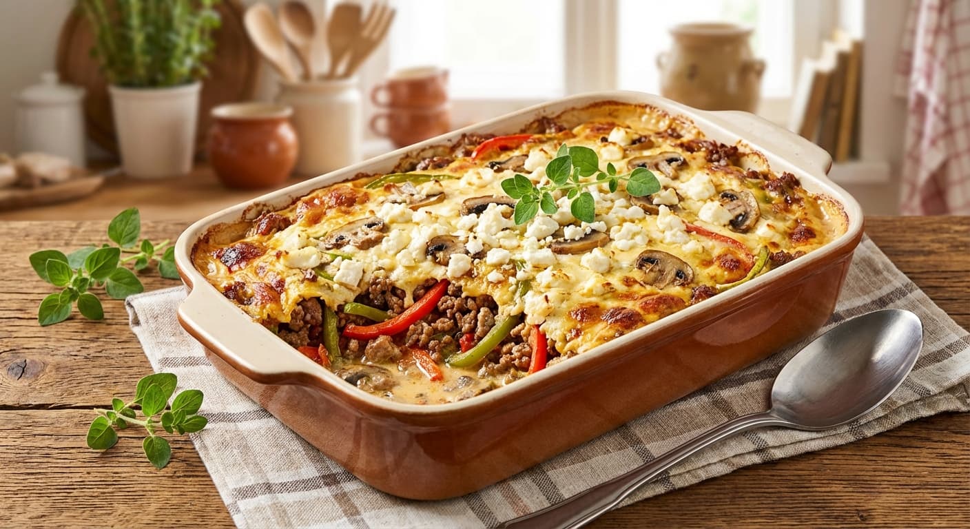 Hackfleischauflauf mit Schafskäse