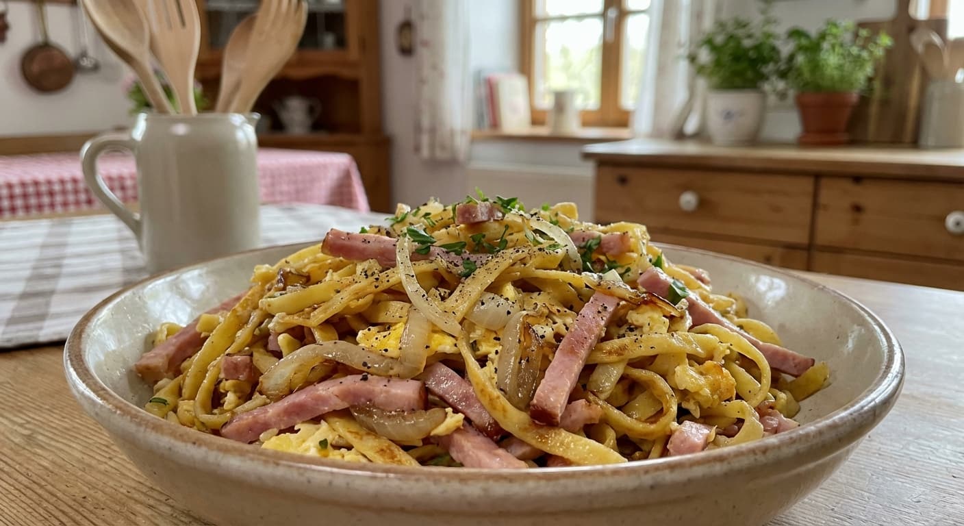 Bayerische Schinkennudeln