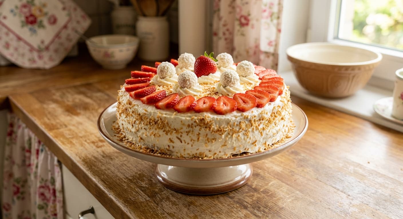 Erdbeer-Raffaello-Torte