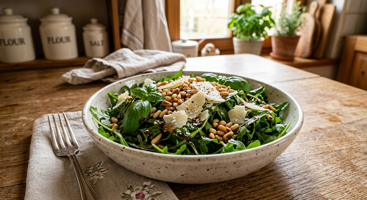 Rucola-Basilikum-Salat