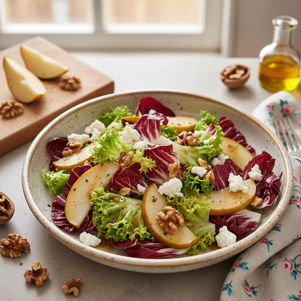 Herbst-Salat mit Birne