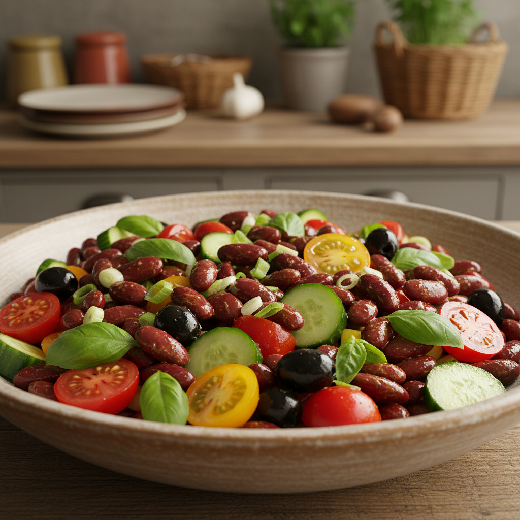 Mediterraner Bohnen-Tomate